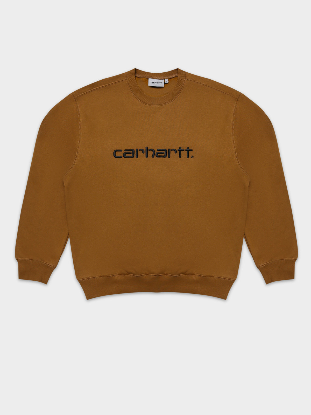 Carhartt Wip Logo Sweat in Brown | Brown