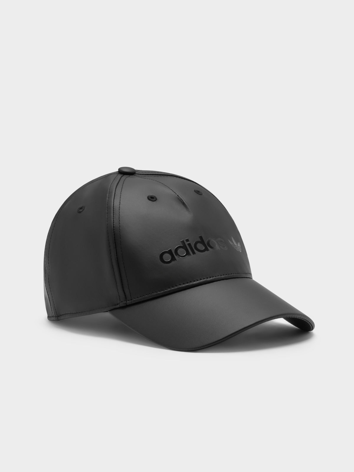 Adidas Satin Baseball Cap in Black | Black/Black