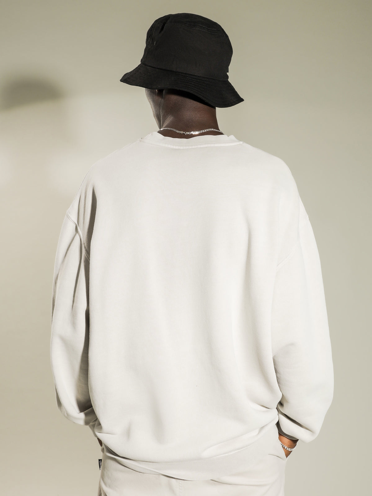 Stussy Stock Shadow Jumper in White Sand | Sand