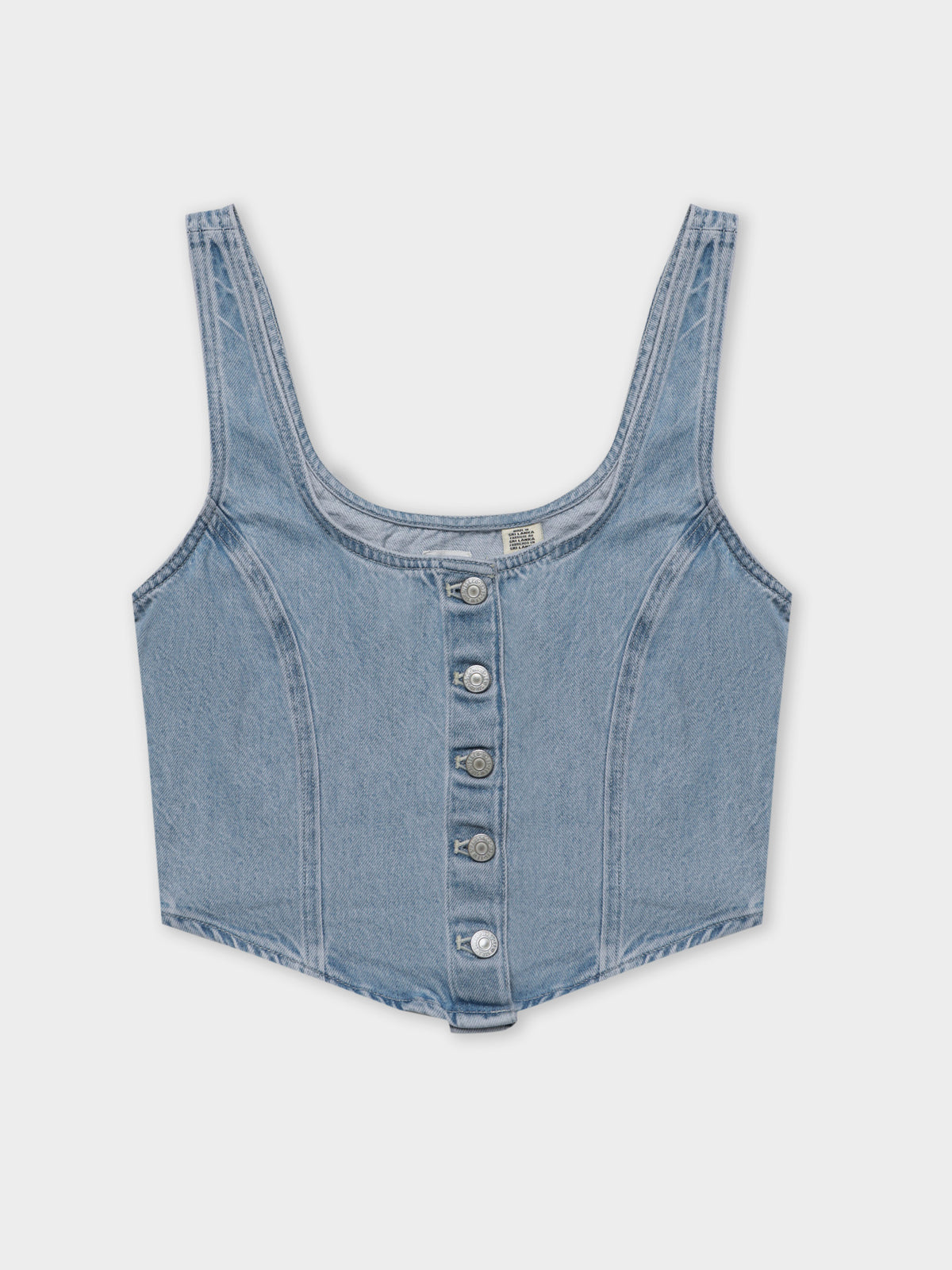 Levis Dani Denim Corset Top in Indigo Stonewash | Indigo