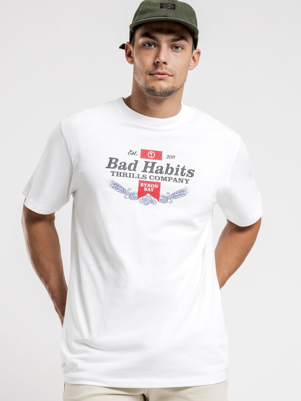 Thrills Bad Habits T-Shirt in White | White