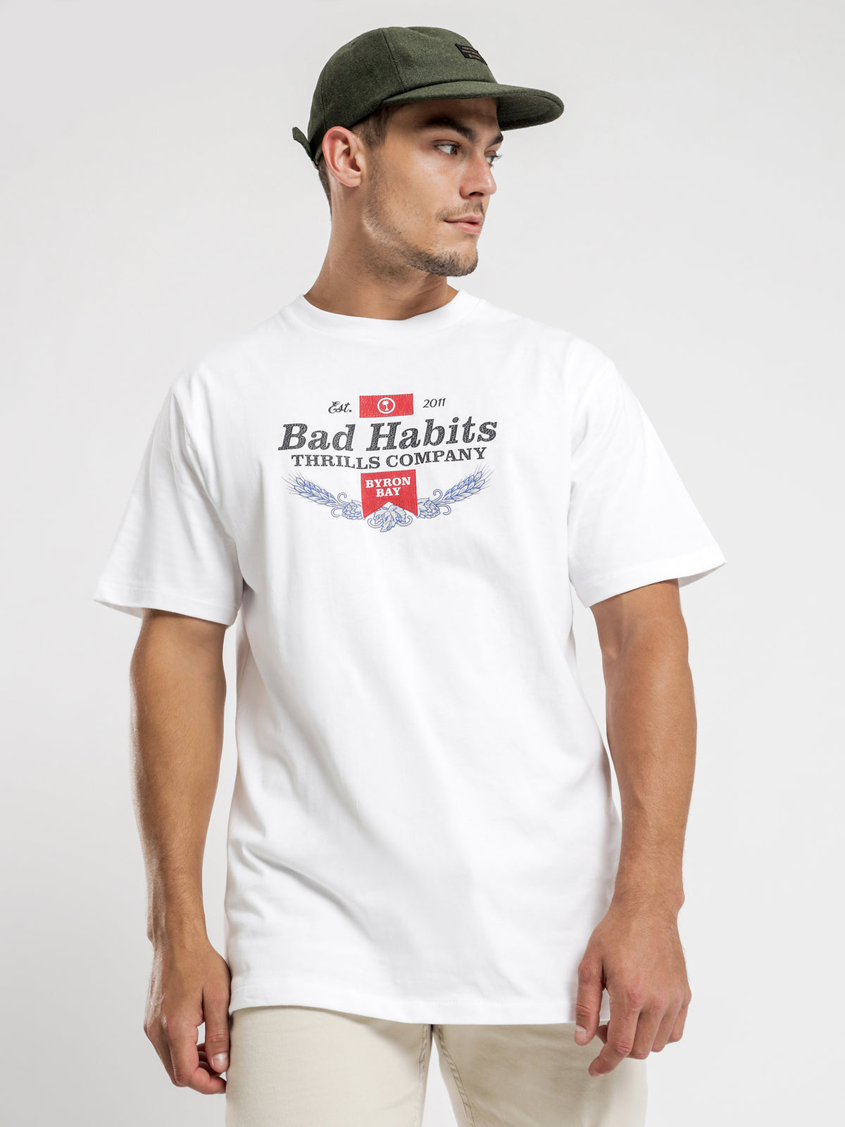 Thrills Bad Habits T-Shirt in White | White