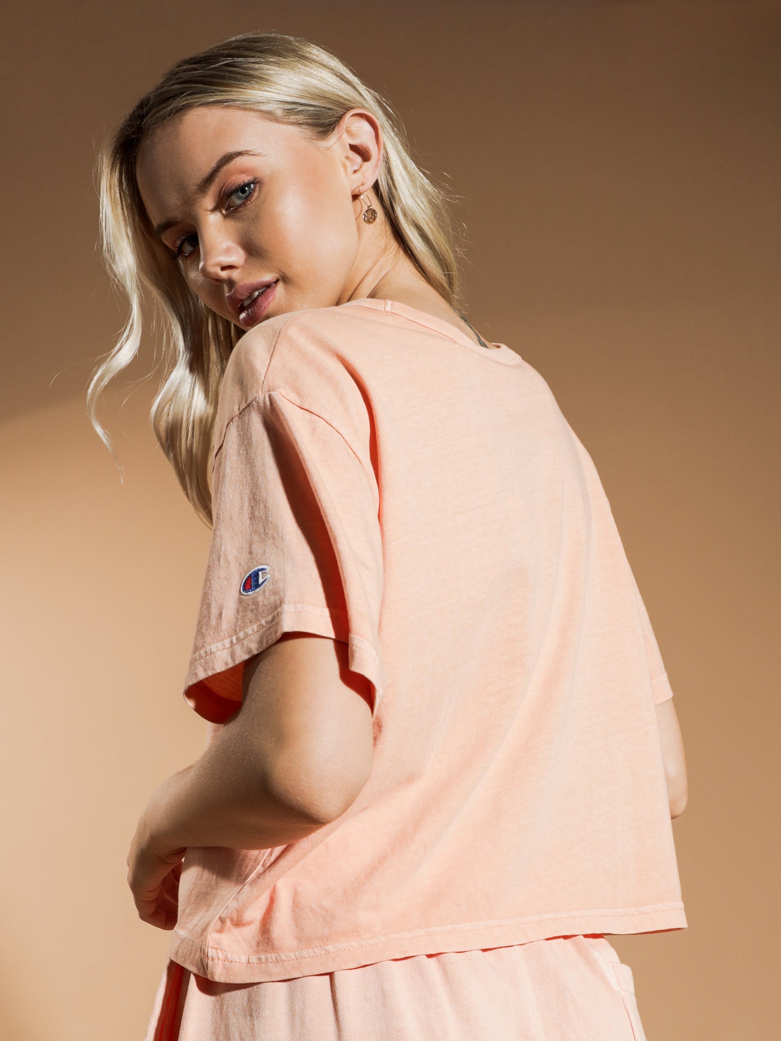 Vintage Dyed T-Shirt in Peach