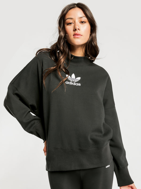 Adidas Originals Boyfriend Logo Sweat in Black Black | Glue Store