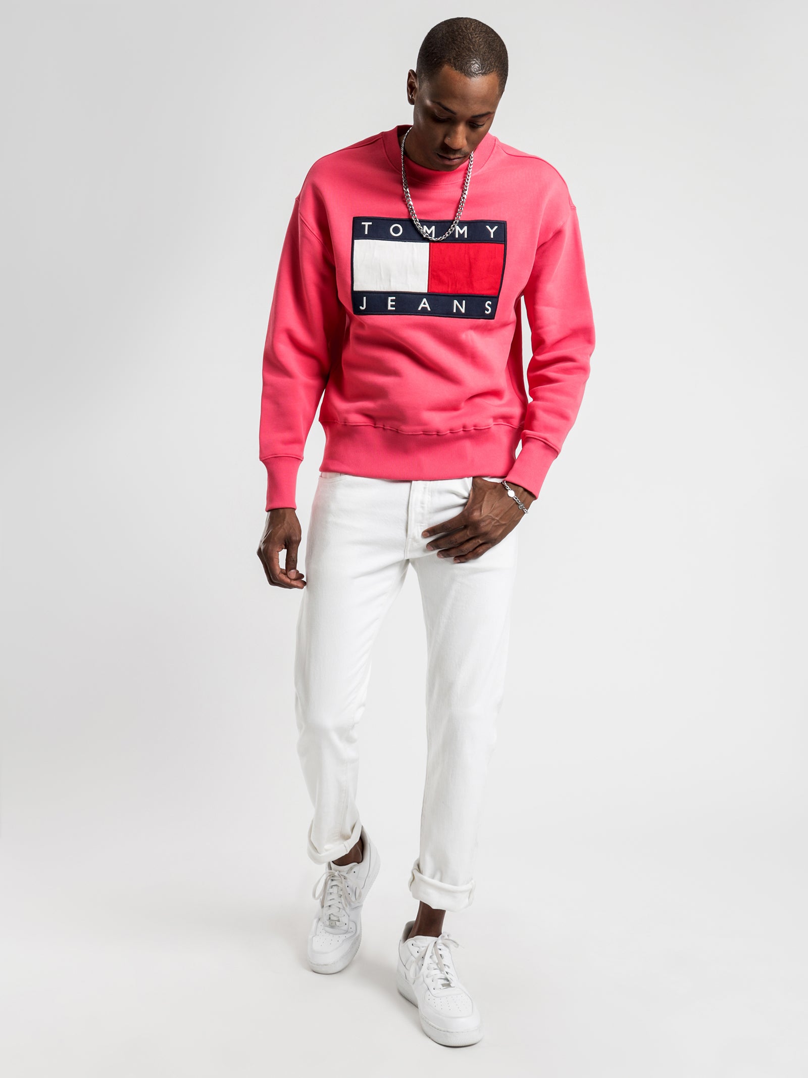 Fashion pink tommy jeans jumper