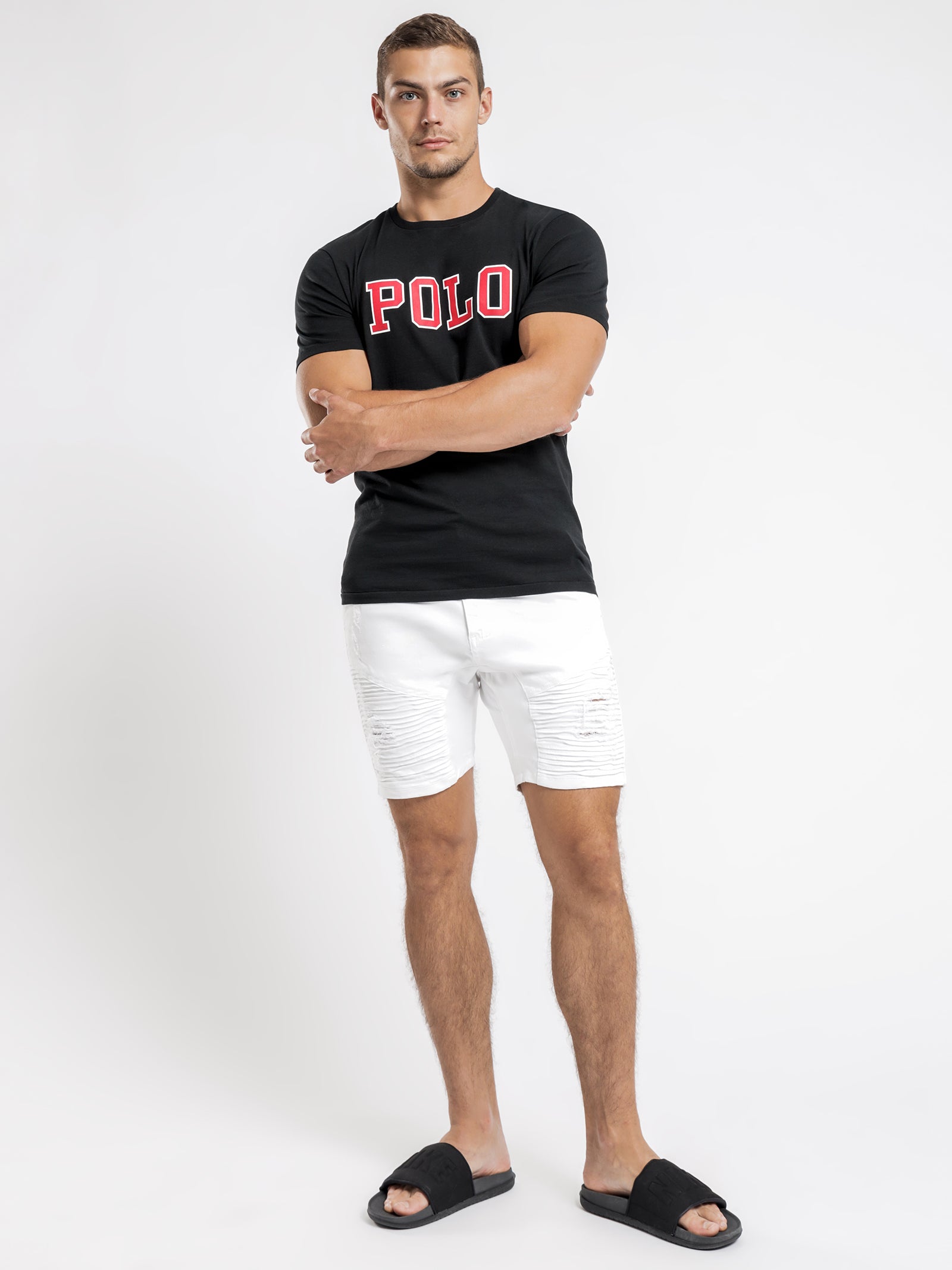 Logo Printed T-Shirt in Blacl