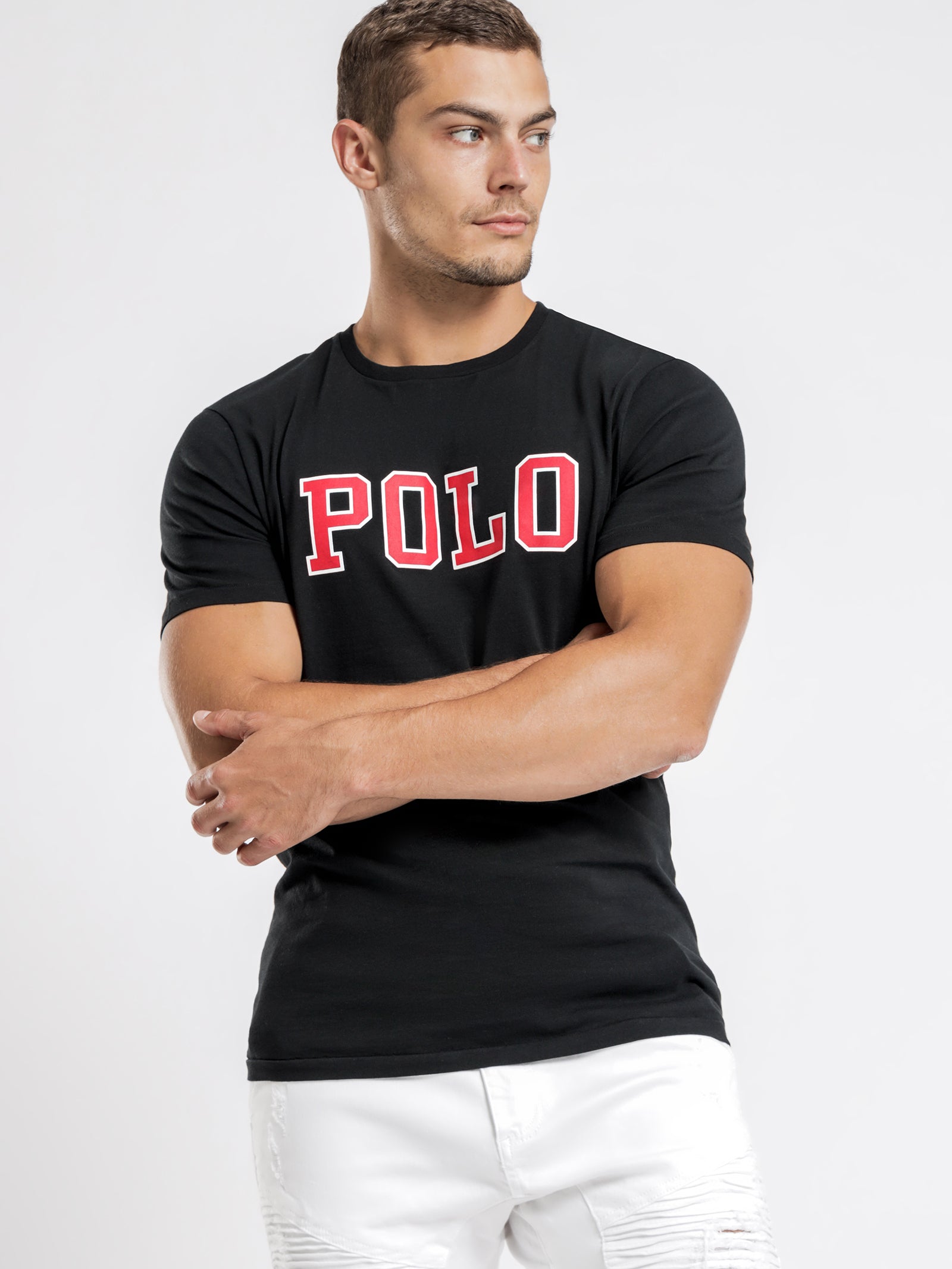 Logo Printed T-Shirt in Blacl