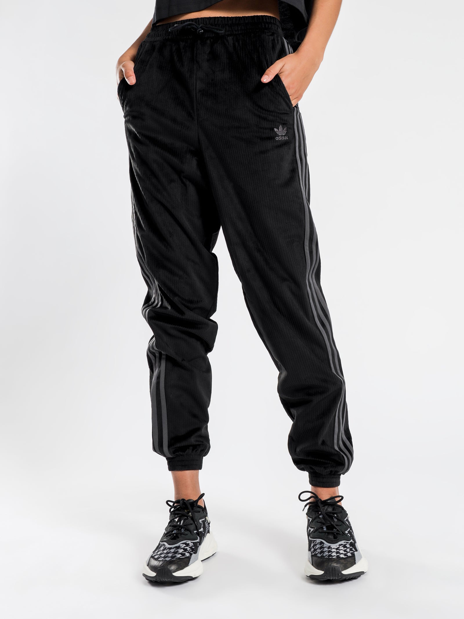 CC Corduroy Track Pants in Black