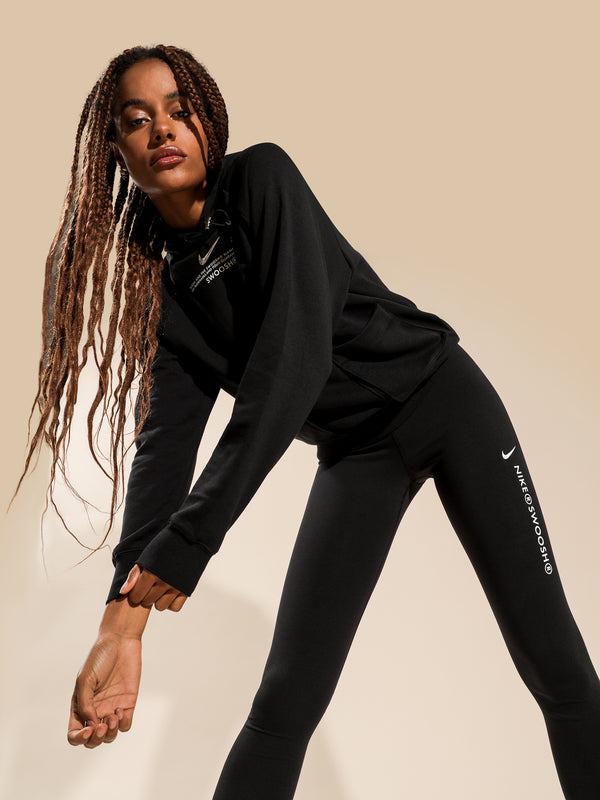 Nike Swoosh Leggings in Black Black/white | Glue Store