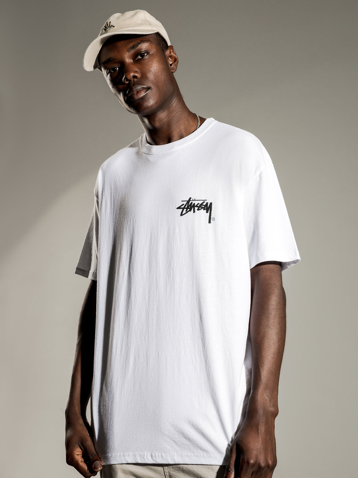 Stussy Shadow Stock T-Shirt in White | White