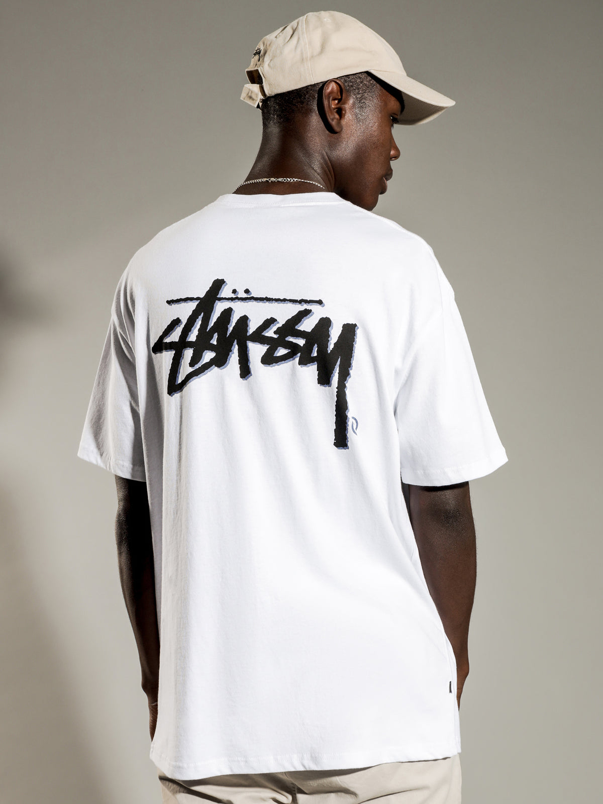 Stussy Shadow Stock T-Shirt in White | White