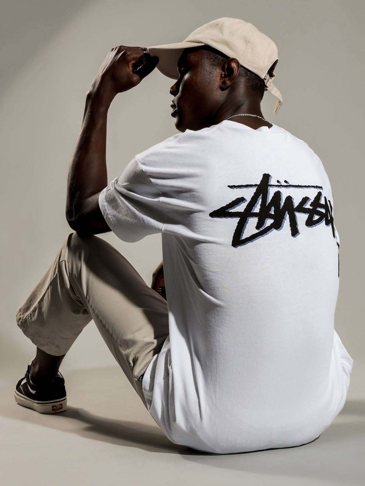 Stussy Shadow Stock T-Shirt in White | White