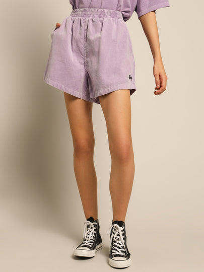 Stock Cord Shorts in Mauve