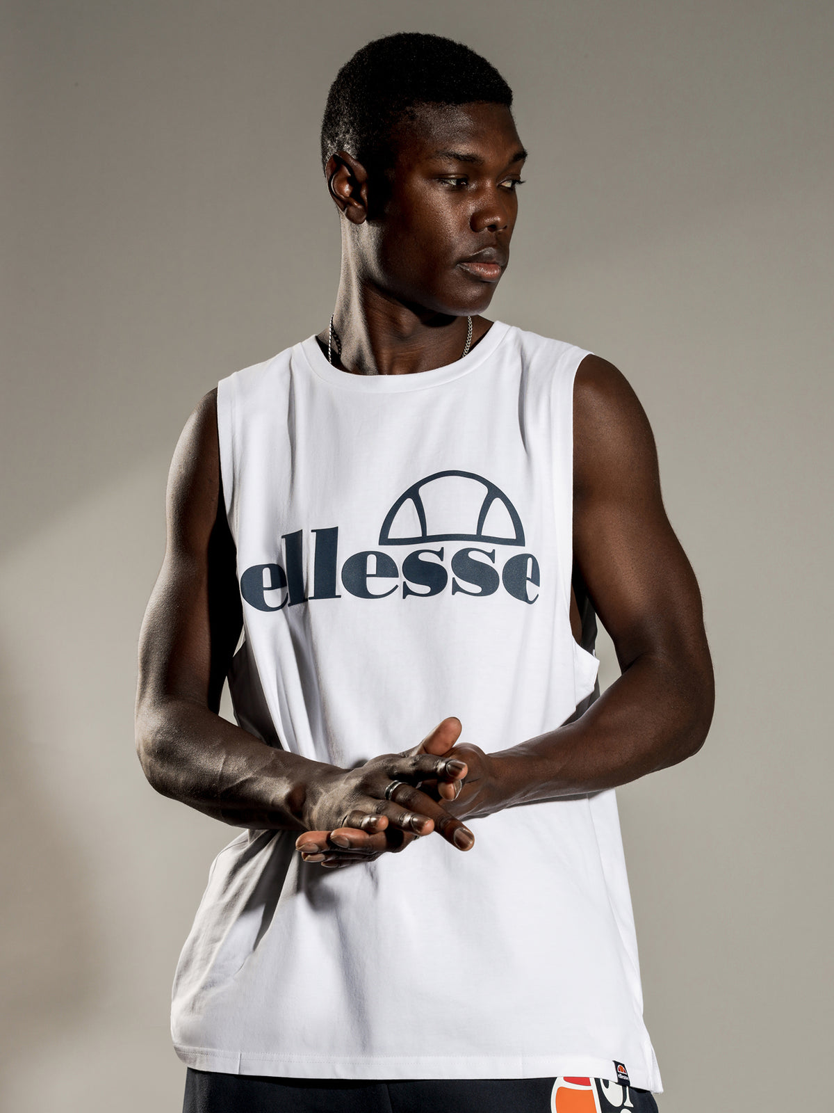 Ellesse Terri Vest Muscle T-Shirt in White | White