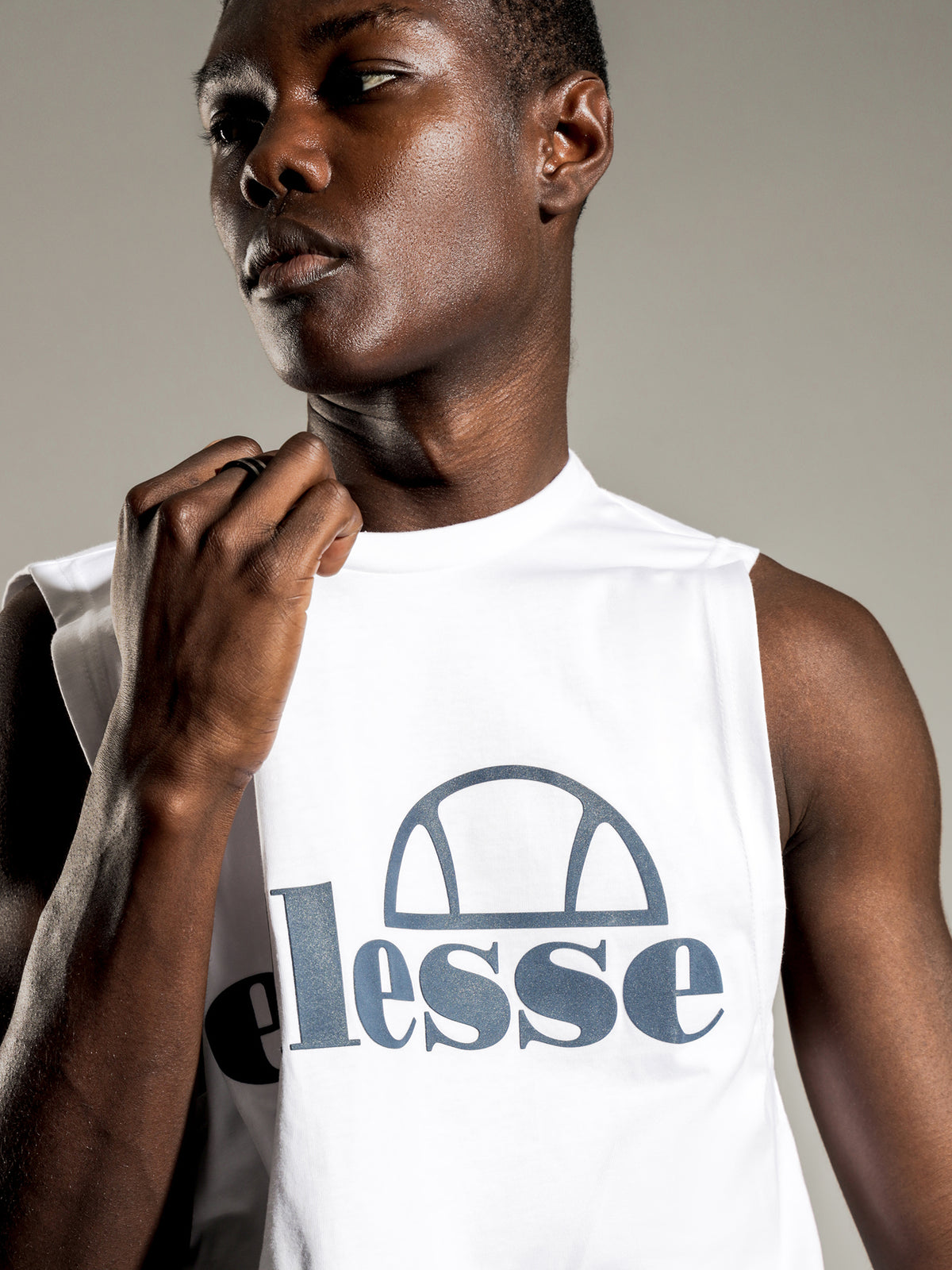 Ellesse Terri Vest Muscle T-Shirt in White | White