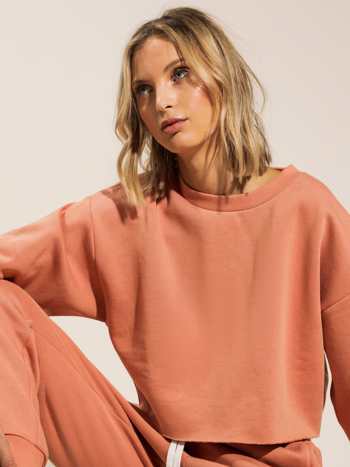 Nude Lucy Carter Classic Crop Sweater in Terracotta | Terracotta