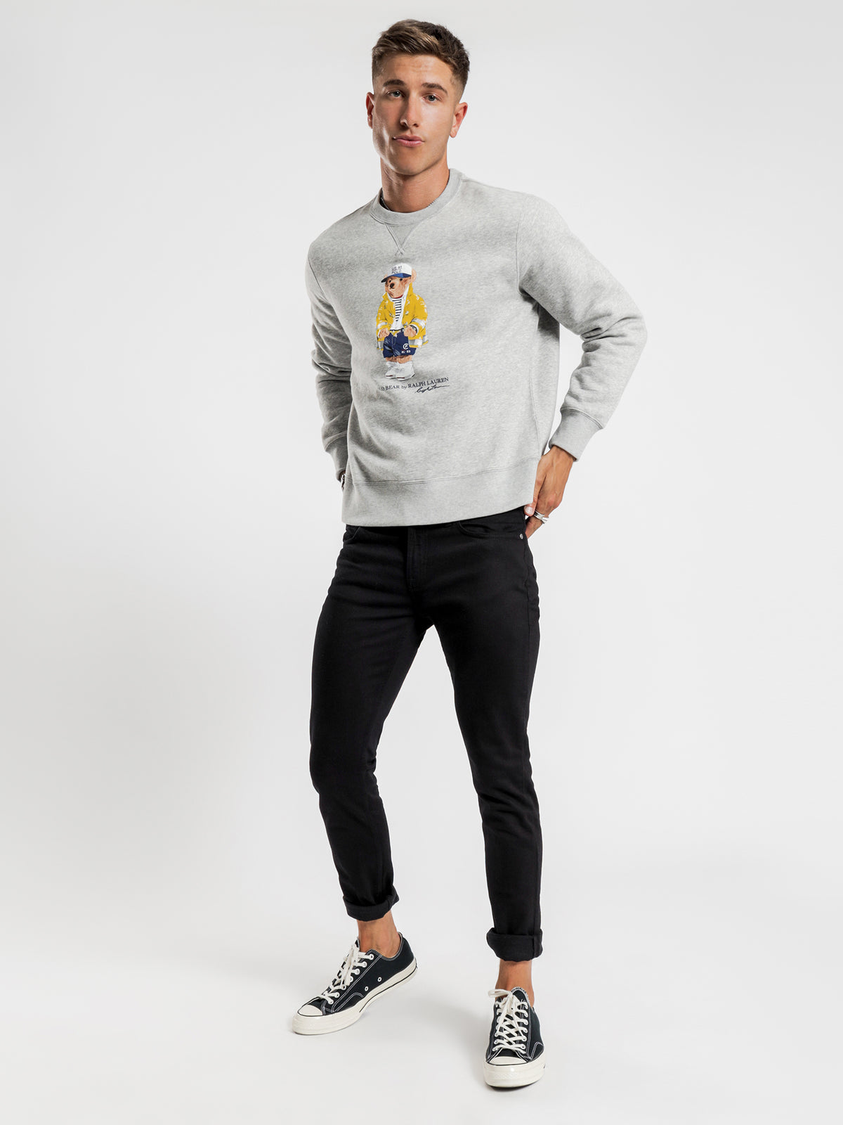 Polo Ralph Lauren Polo Bear Magic Fleece Sweater in Grey | Grey