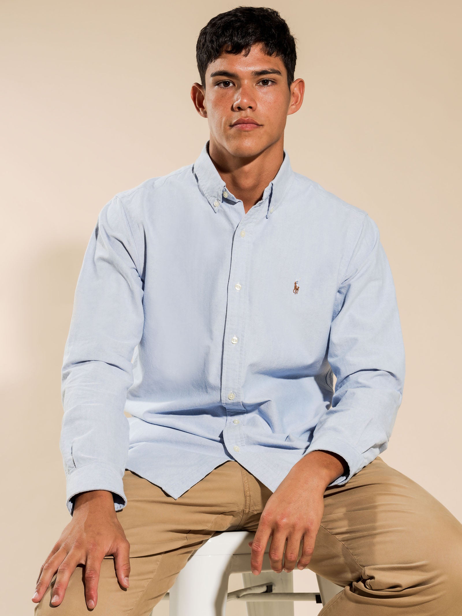 Oxford Long Sleeve Shirt in Blue