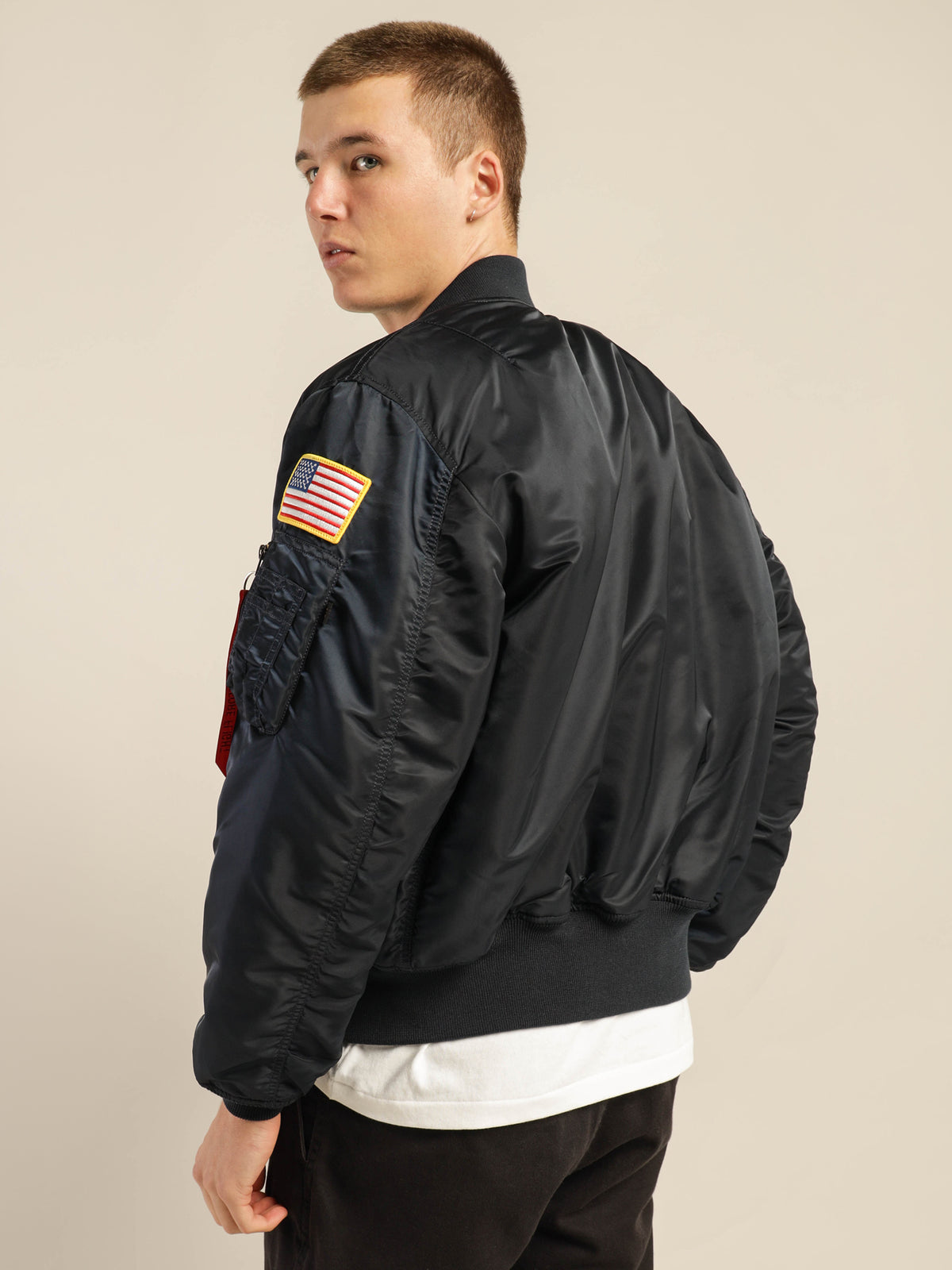 Alpha Industries NASA MA-1 Reversible Bomber Jacket in Replica Blue | Navy