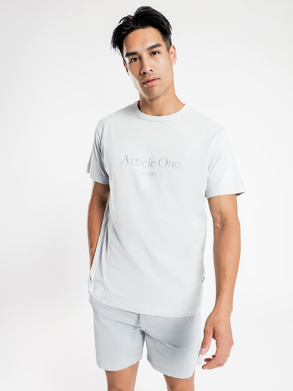 Article One Heritage Logo T-Shirt in Ice Blue | Ice