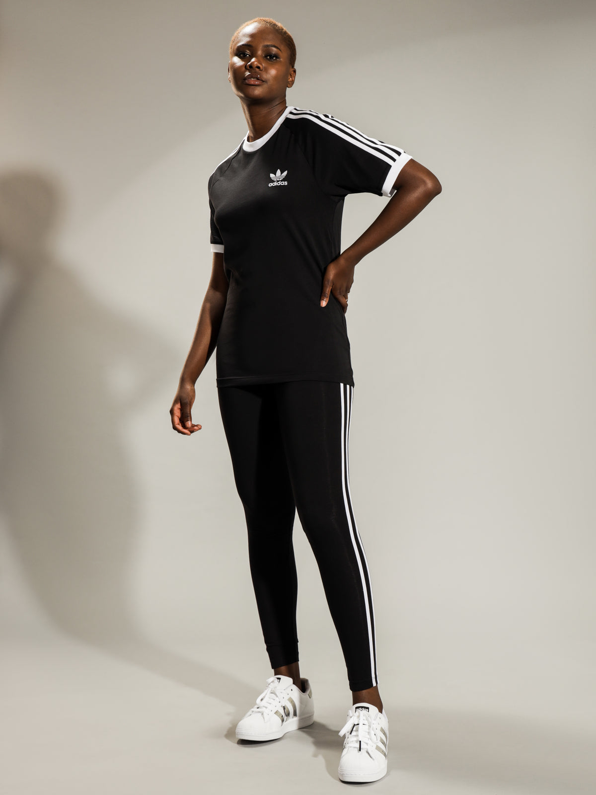 Adidas Originals 3-Stripes T-Shirt in Black | Black