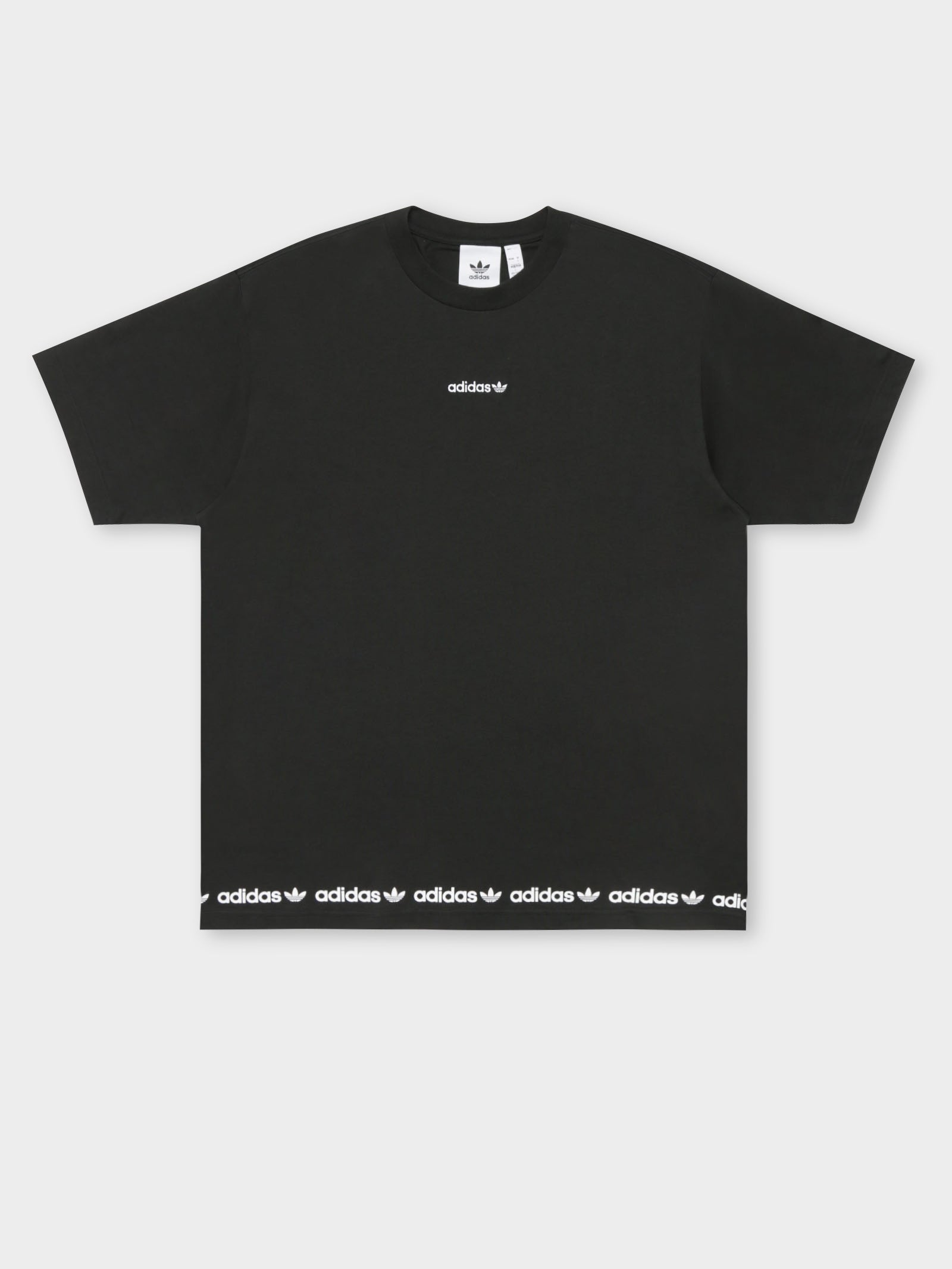 Linear Logo Repeat Short Sleeve T-Shirt in Black