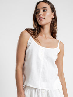Shop Nude Linen Lounge Cami in Natural
