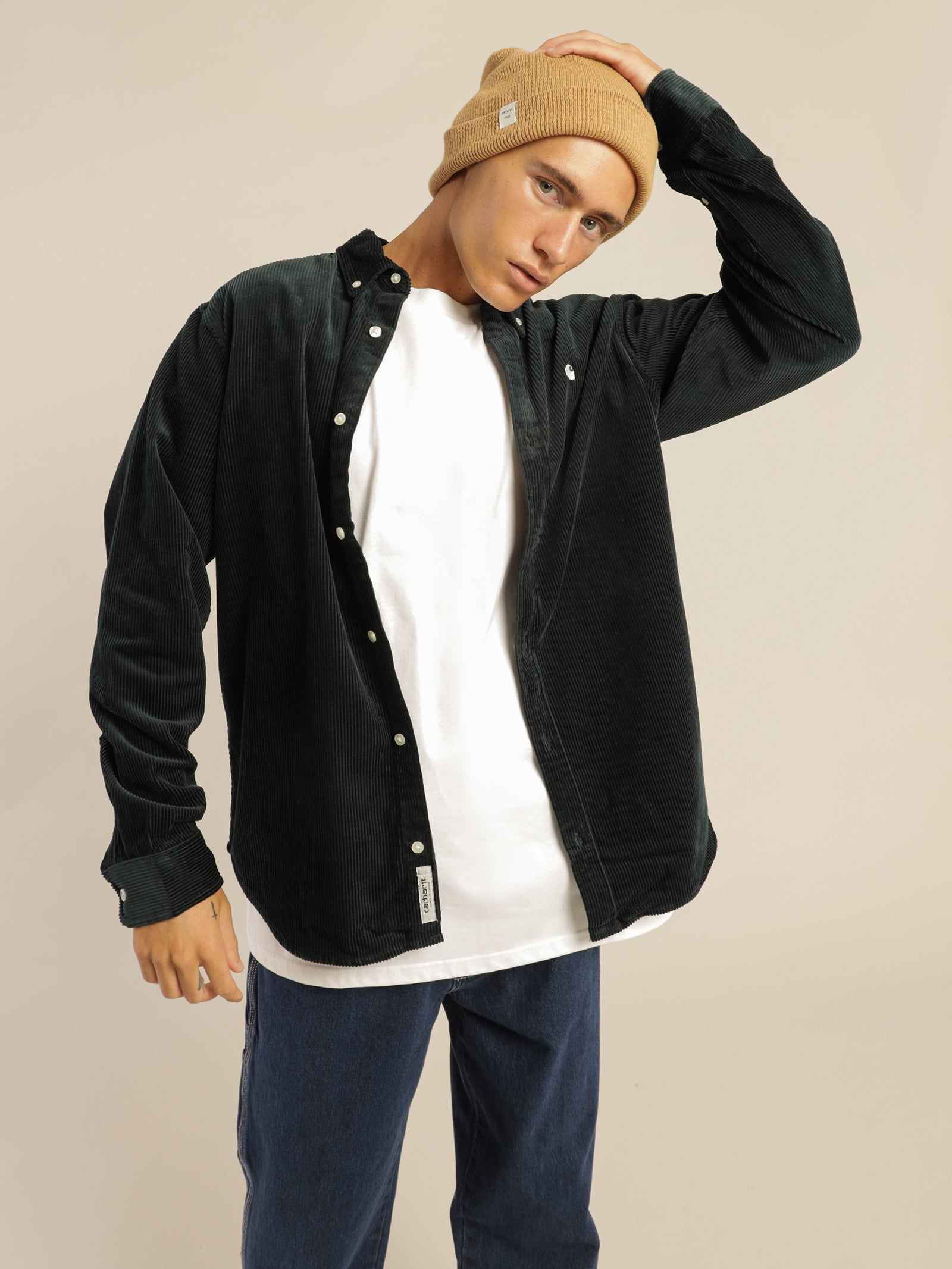 Long Sleeve Madison Cord Shirt in Frasier Wax