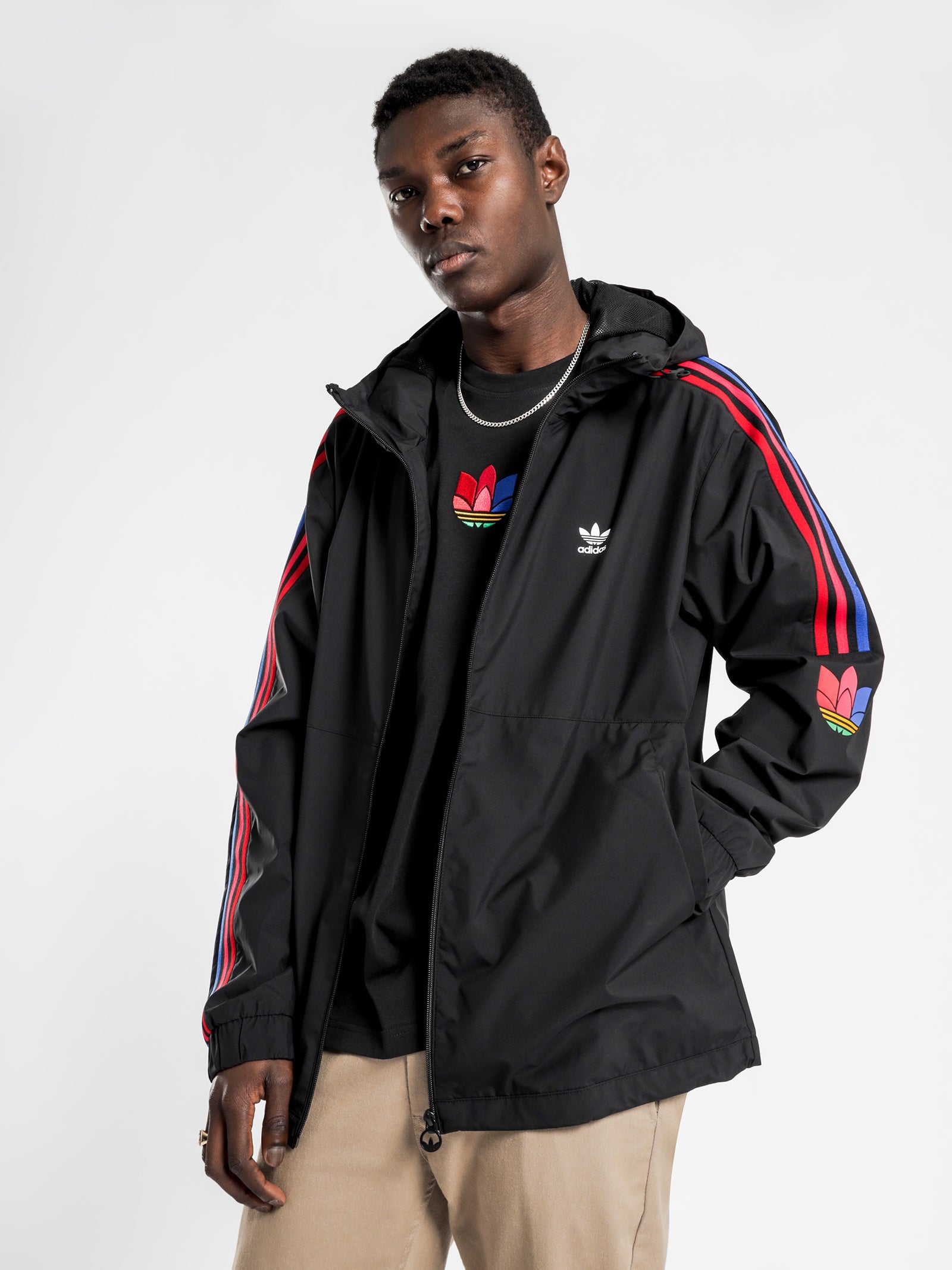 Adidas windbreaker shop with front pocket