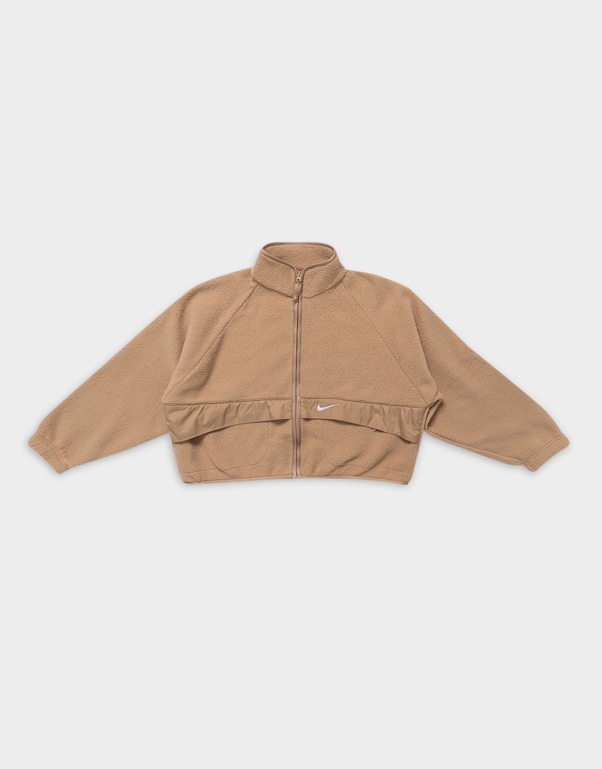 Nike Sportswear Sherpa Jacket in Light Brown | Light Brown Trans