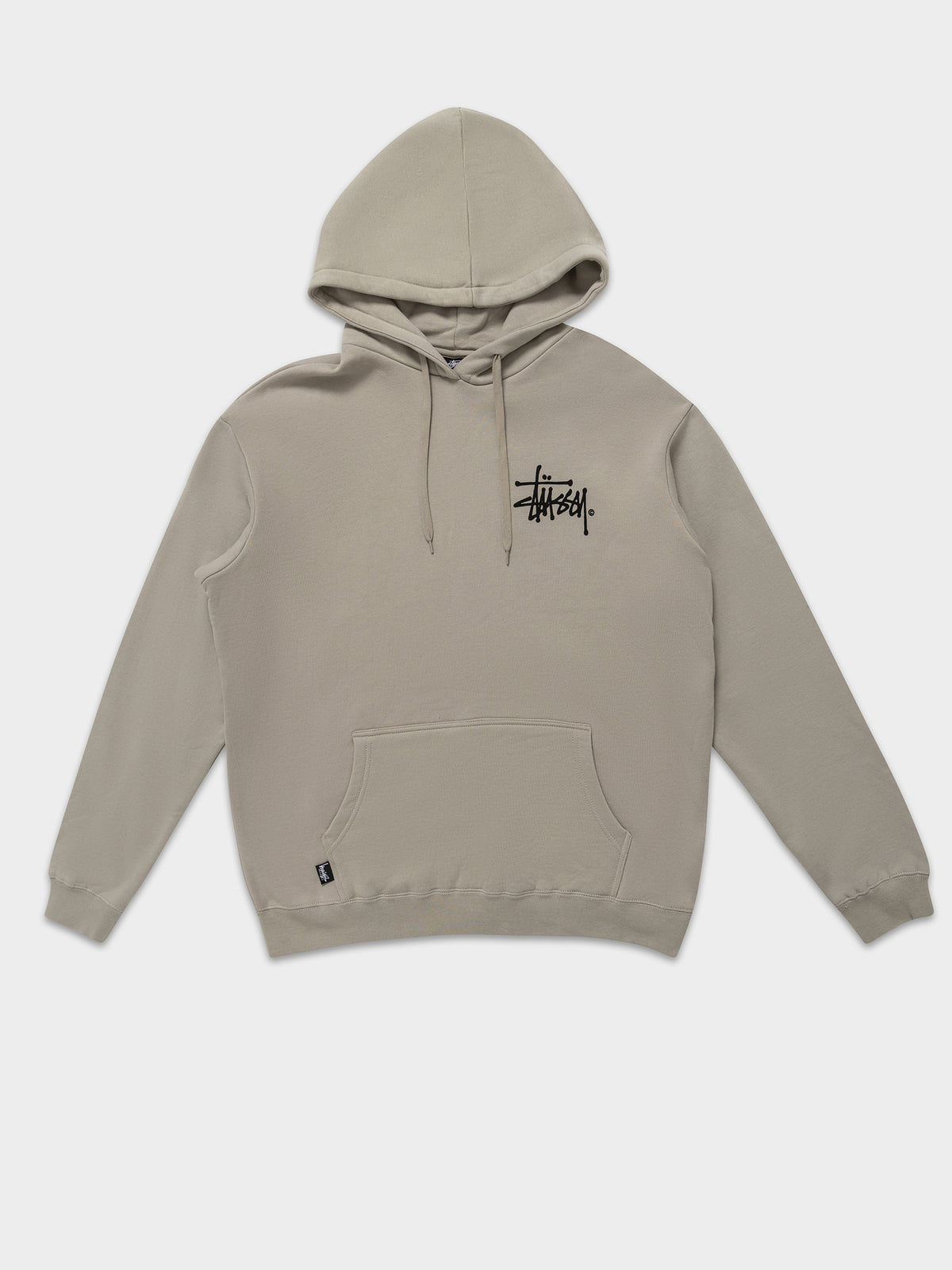 Stussy Shadow Graffiti Hoodie in Stone Grey | Stone