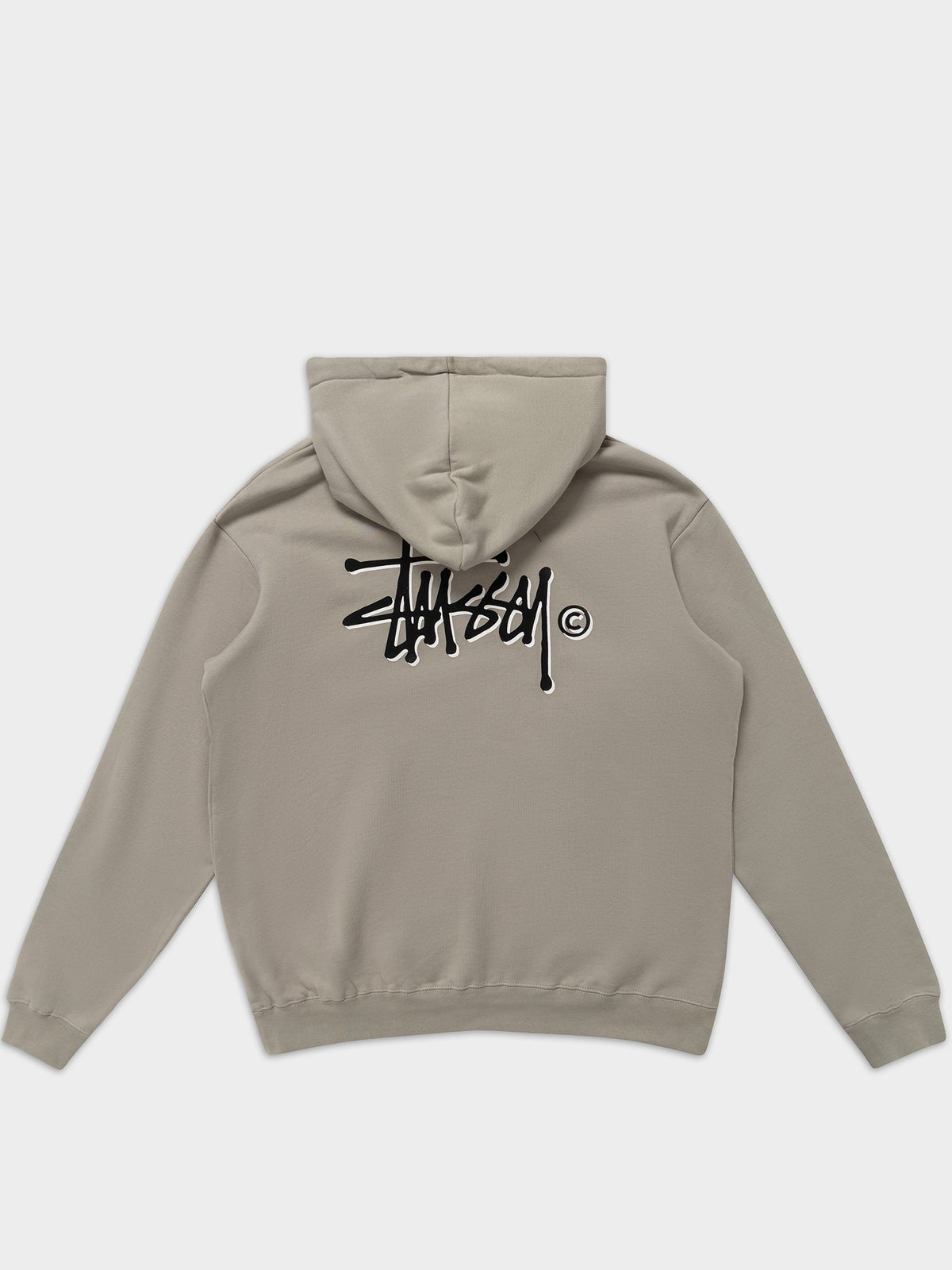 Stussy Shadow Graffiti Hoodie in Stone Grey | Stone