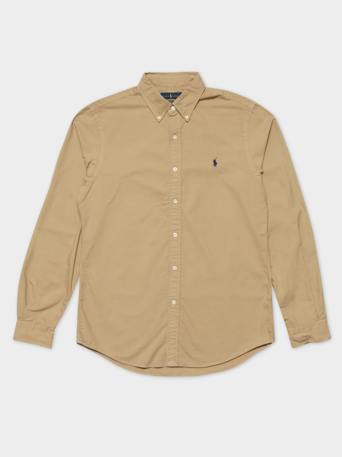 Polo Ralph Lauren Slim-Fit Oxford Long Sleeve Shirt in Tan | Tan