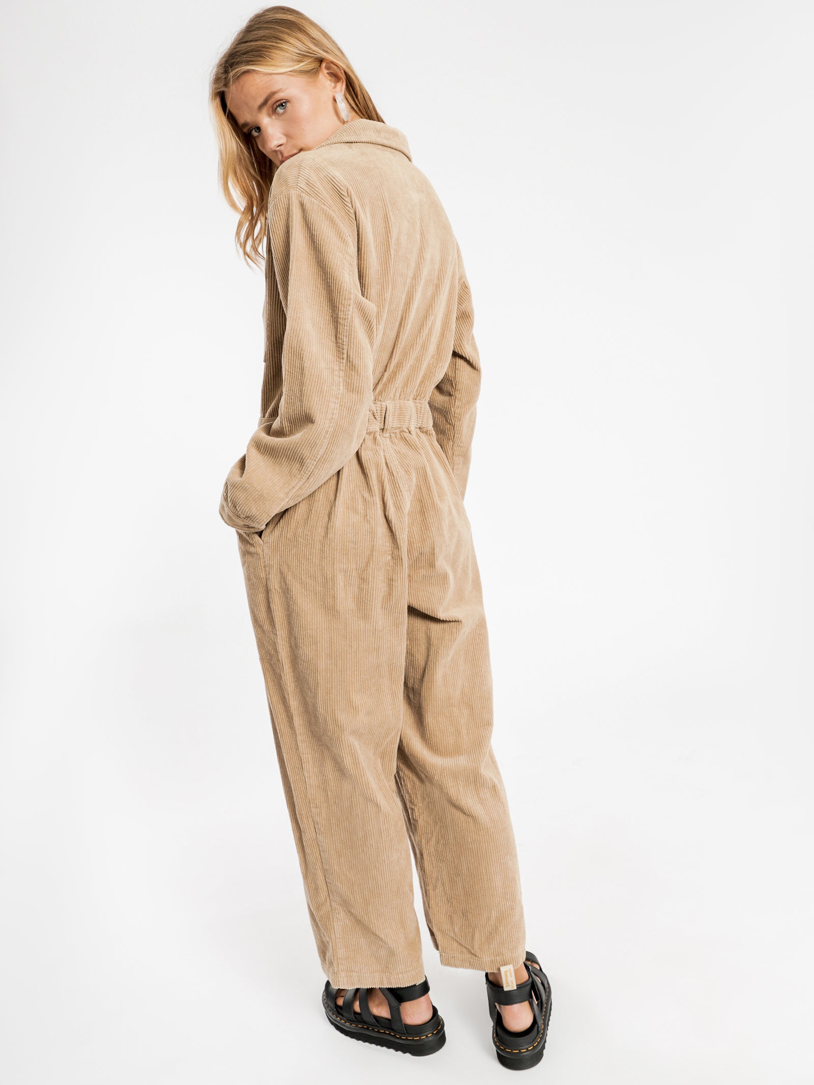 Liston Cord Boilersuit in Tan