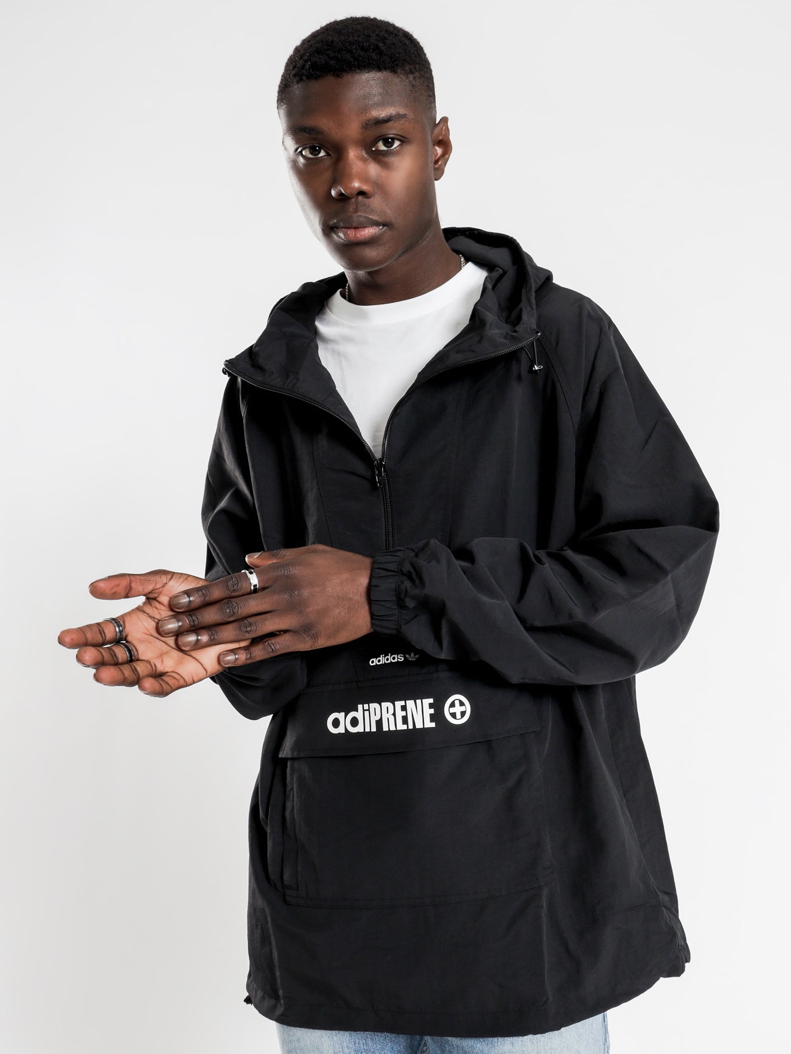 Adidas best sale anorak windbreaker