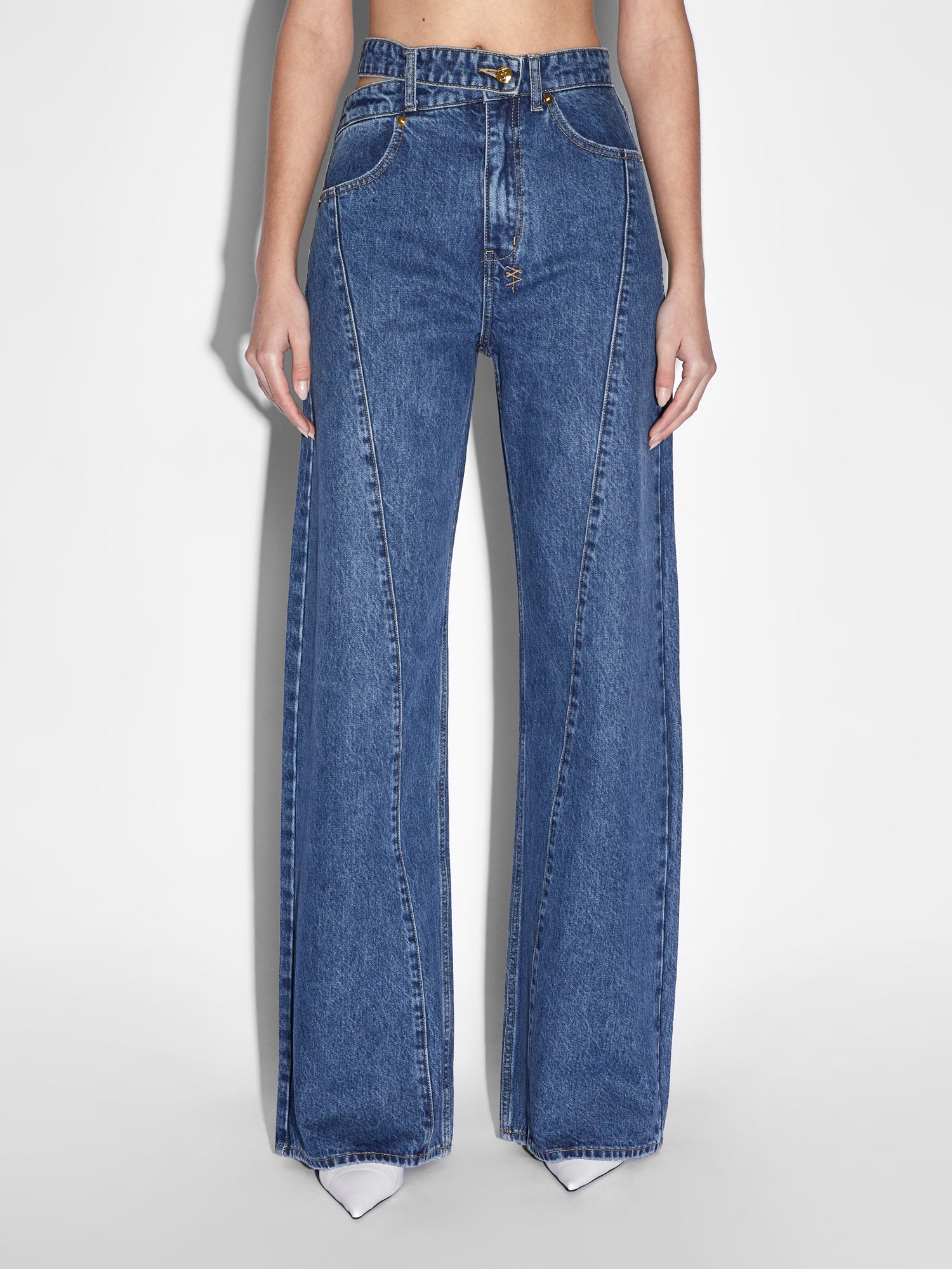 Runaway Detached Jean, Mid Blue Denim