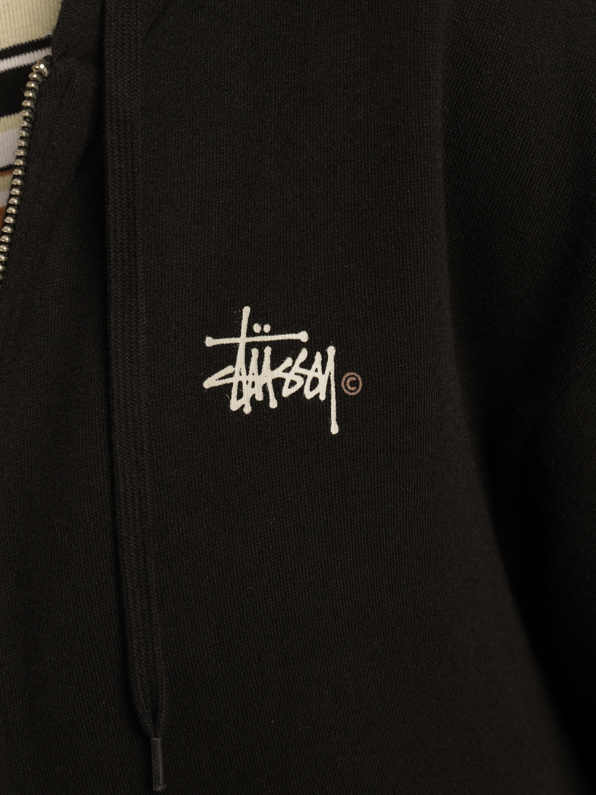 Stussy Graffiti Zip Up Hood in Black | Black