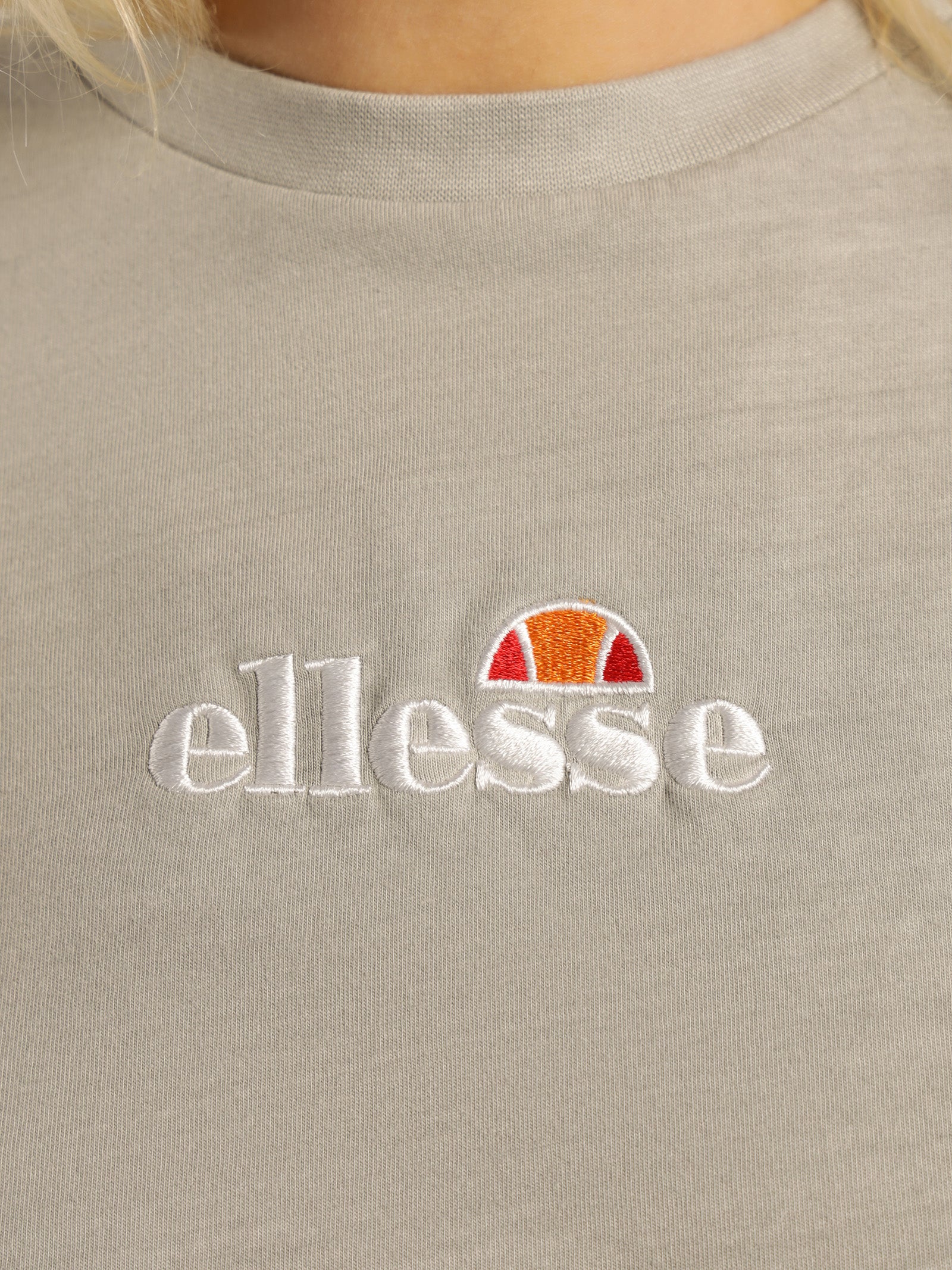 Ellesse Daffodil Crop T-Shirt in Grey Grey | Glue Store