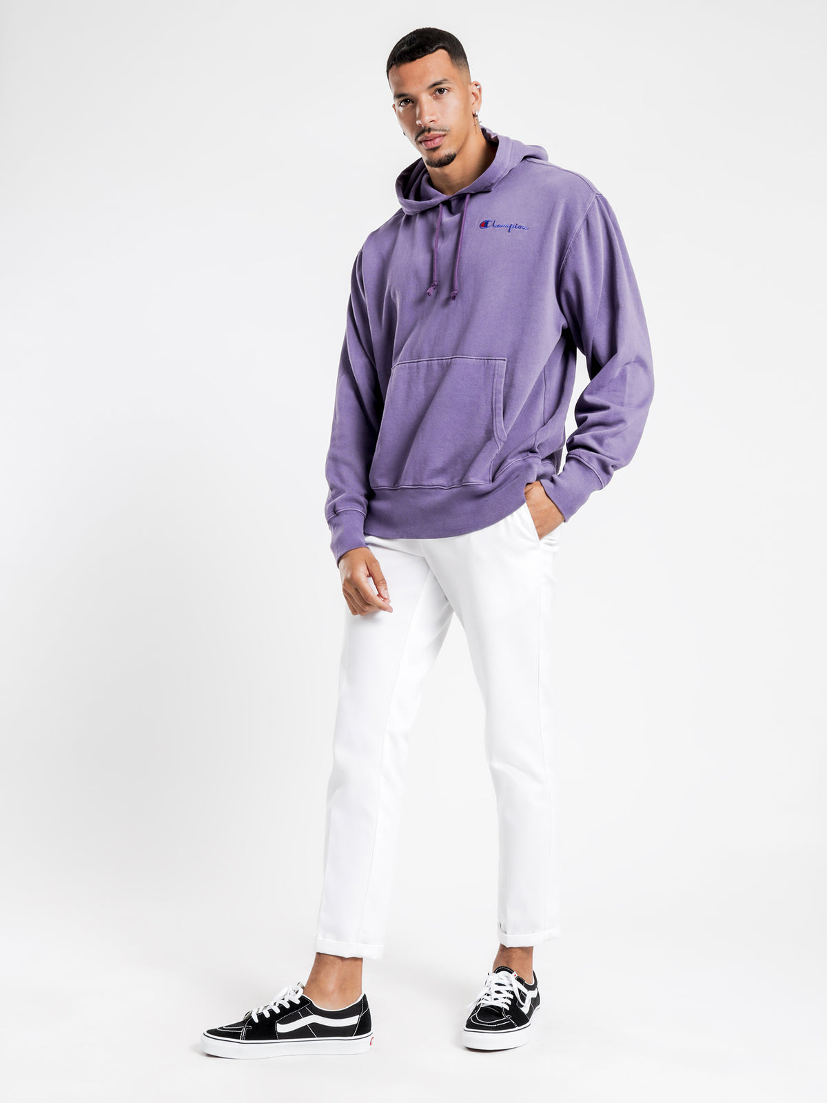 Champion Vintage Dye Hoodie in Purple Pebble | Purple