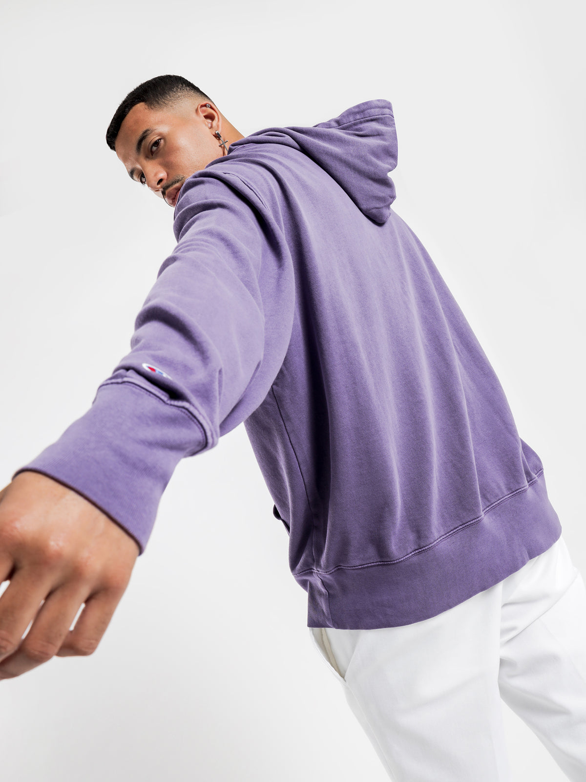 Champion Vintage Dye Hoodie in Purple Pebble | Purple