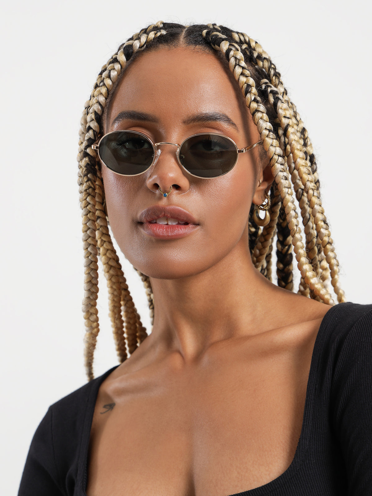 Local Supply LIS Sunglasses in Gold & Green | Gold