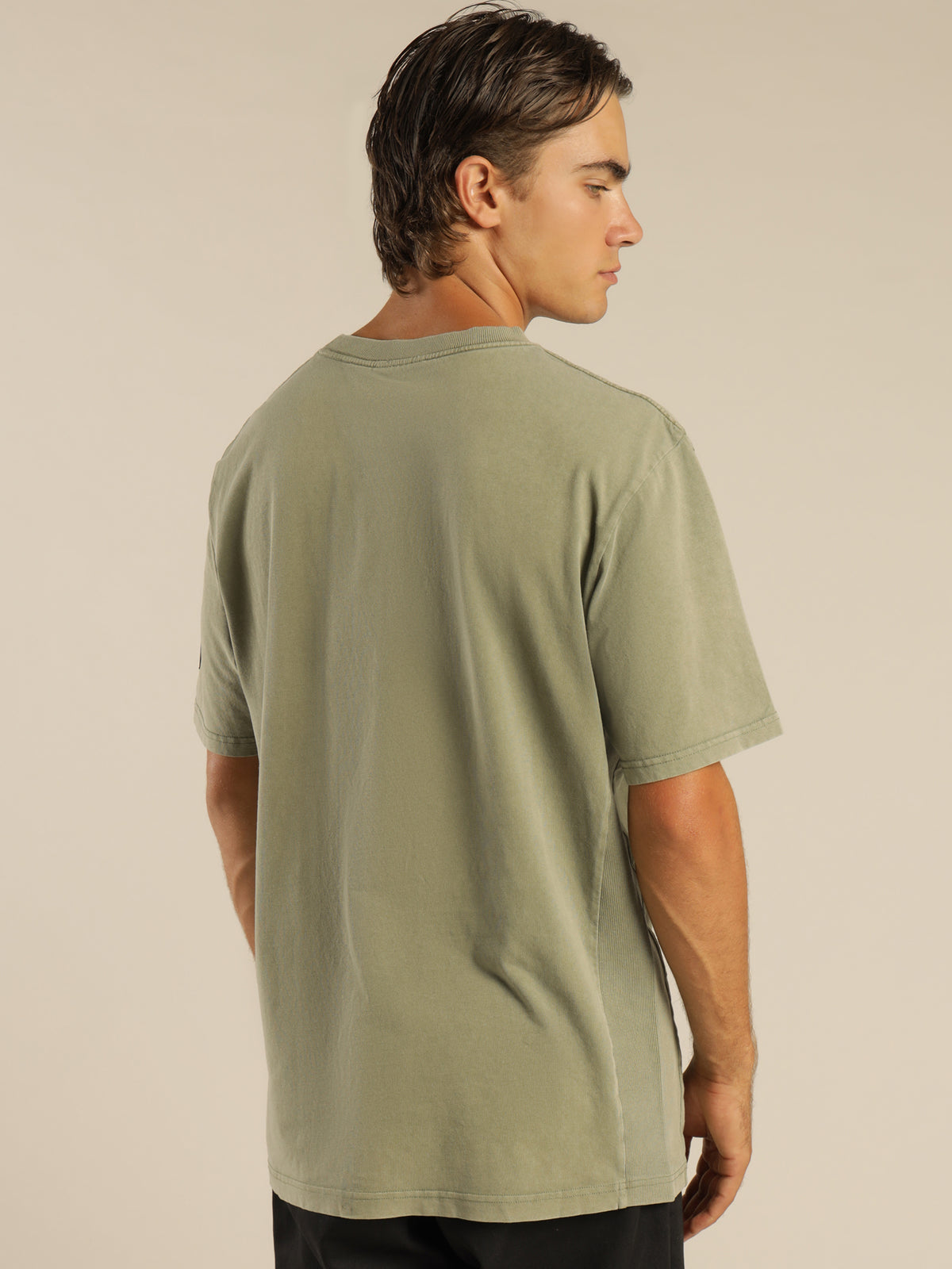 Henleys Formation Acid T-Shirt in Acid Moss Green | Moss Acid