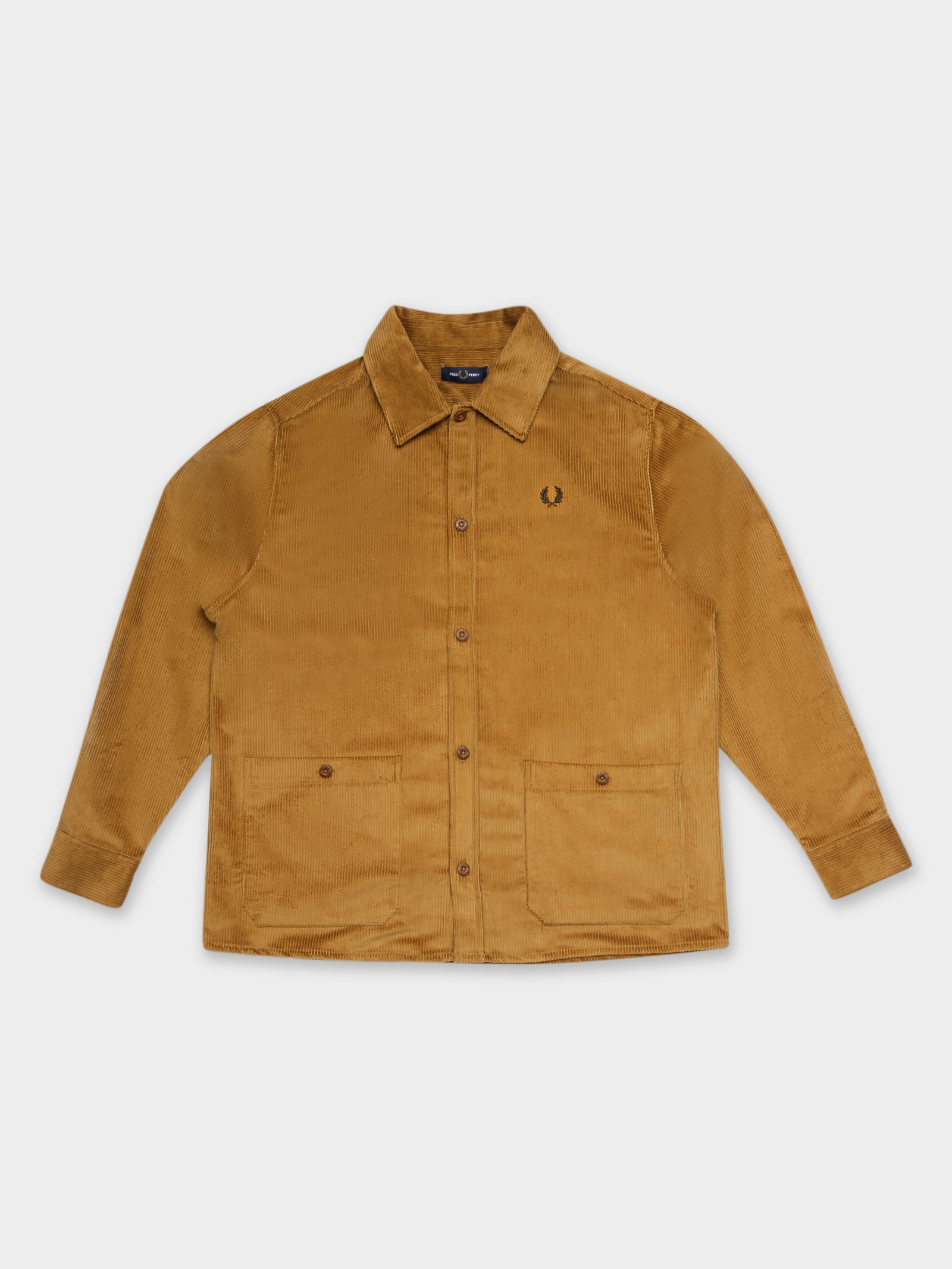 Corduroy Overshirt in Caramel