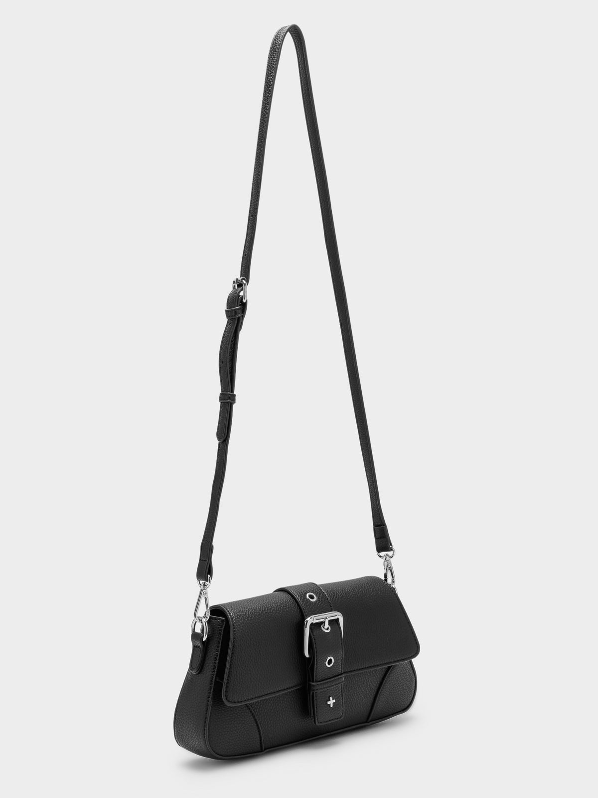 Peta And Jain Maddy Shoulder Bag in Black & Silver | Black/Silv