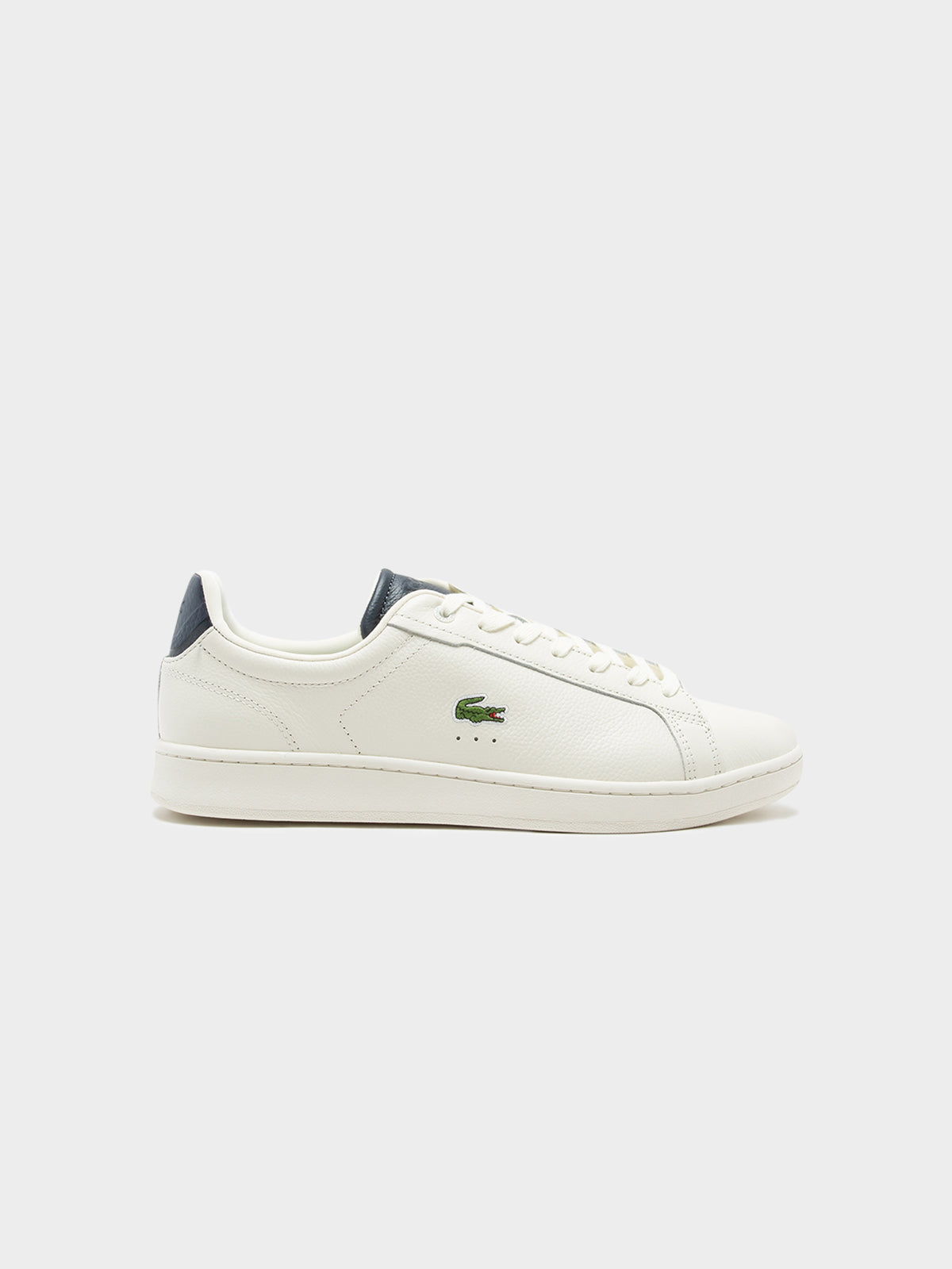 Lacoste Mens Carnaby Pro 123 2 Luxe Sneakers in Off White | White/Navy