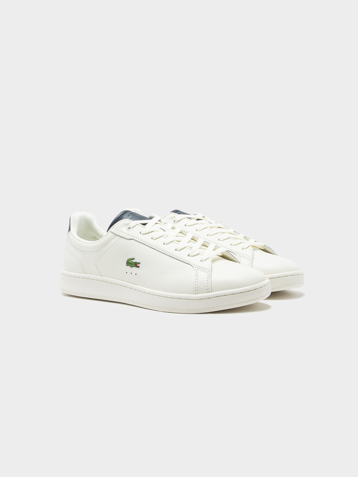 Lacoste Mens Carnaby Pro 123 2 Luxe Sneakers in Off White | White/Navy