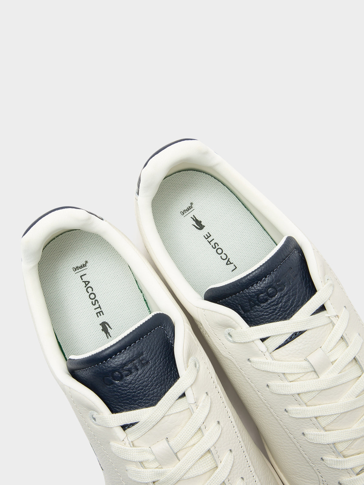 Lacoste Mens Carnaby Pro 123 2 Luxe Sneakers in Off White | White/Navy