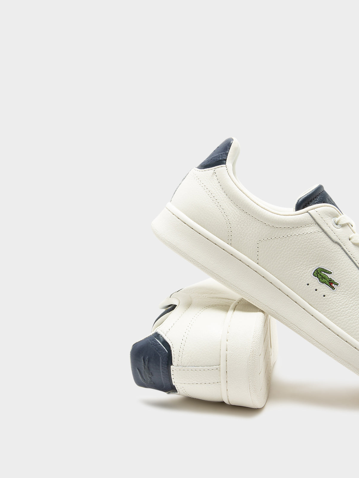 Lacoste Mens Carnaby Pro 123 2 Luxe Sneakers in Off White | White/Navy