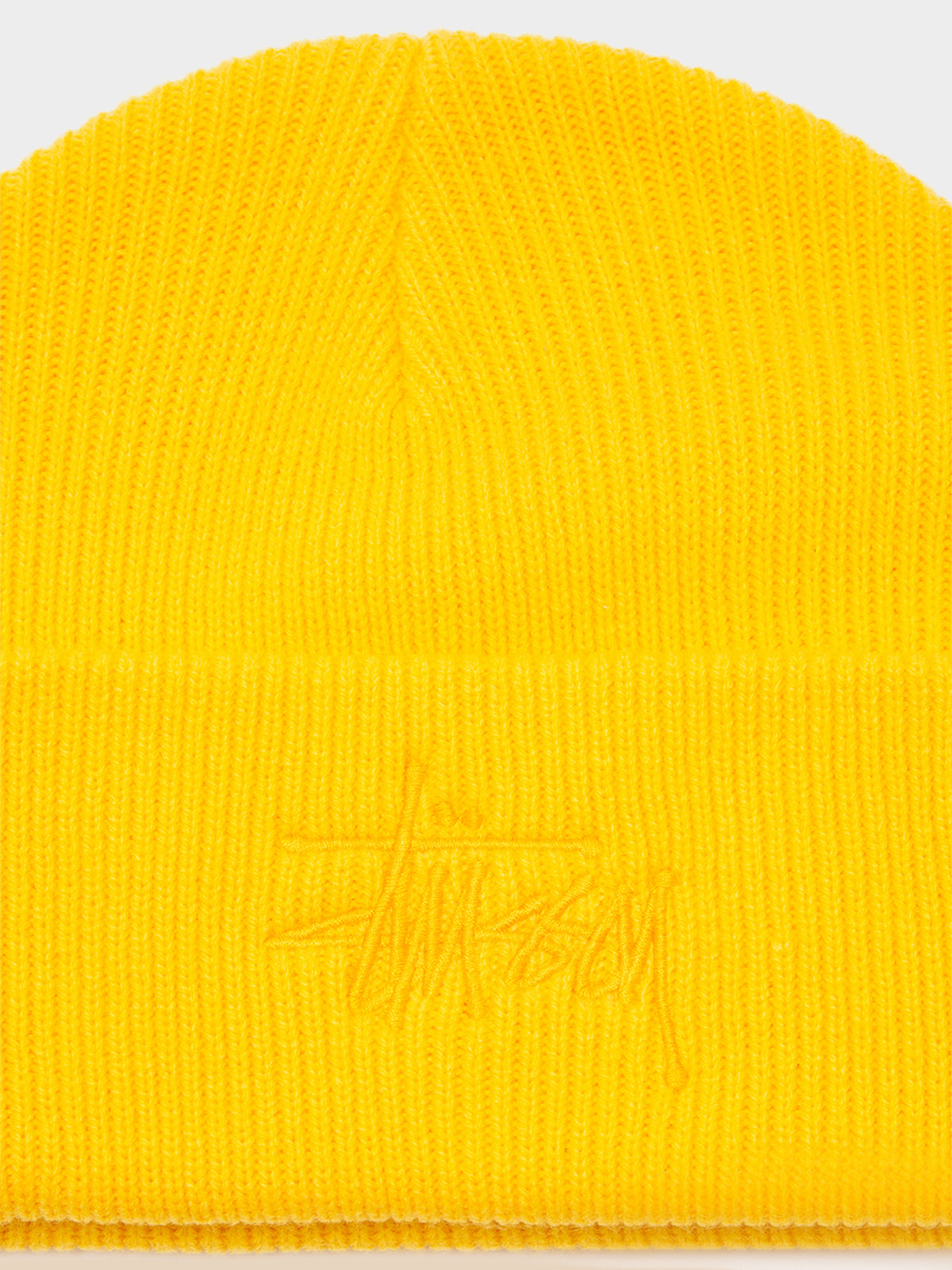 Stussy Tonal Graffiti Tall Beanie in Yolk Yellow | Yellow