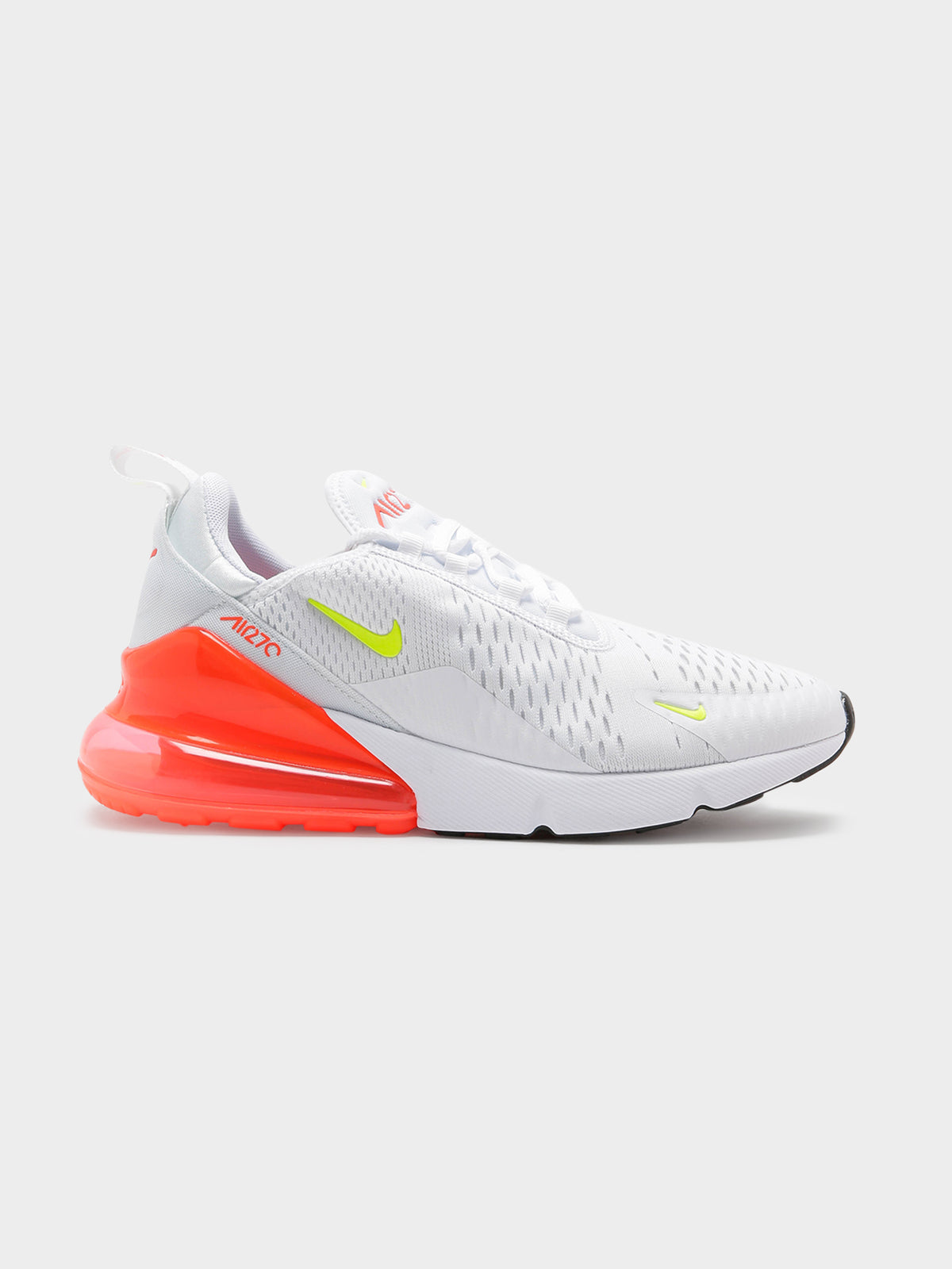 Nike Womens Air Max 270 Sneakers in White & Orange | White/Orange